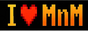 I Love MnM Badge